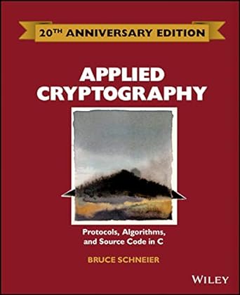 Applied Cryptography cybersecurity book cover