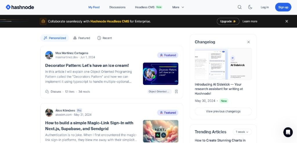 Hashnode, an IT community