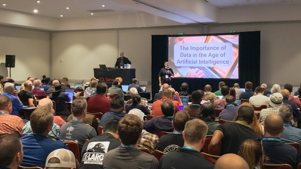 Keynote speaker presenting at the Live! 360 Technical Conferences