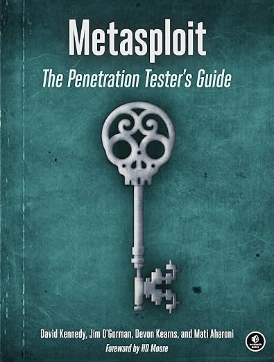 Metasploit: The Penetration Tester's Guide cybersecurity book cover