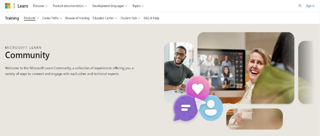 Microsoft Learn Community for tech professionals