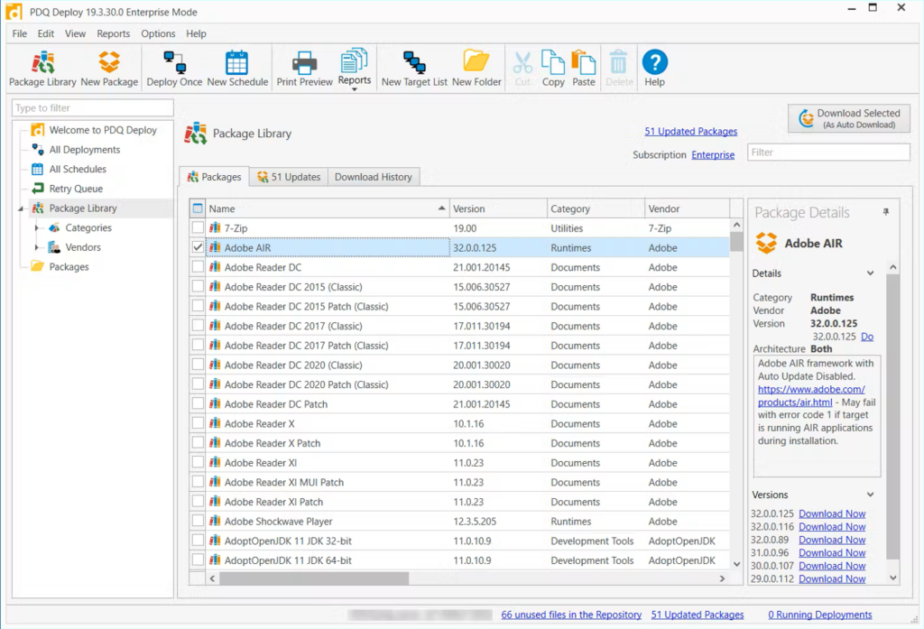 PDQ package library interface