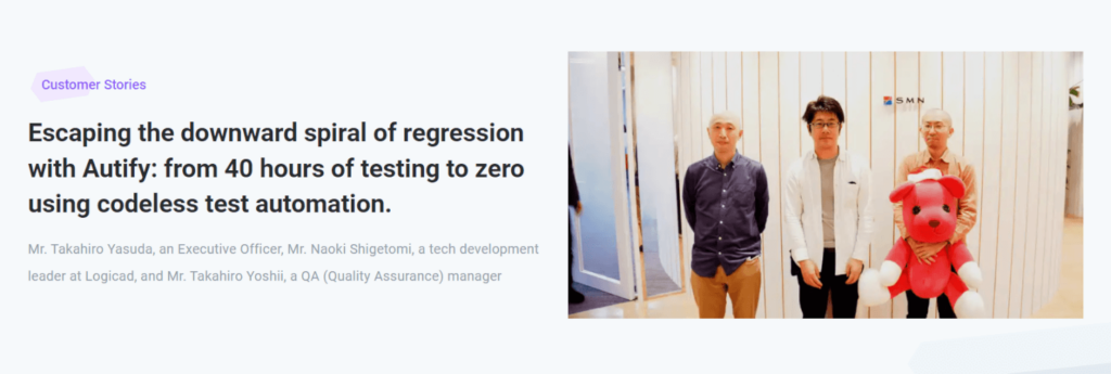 autify testimonial screenshot