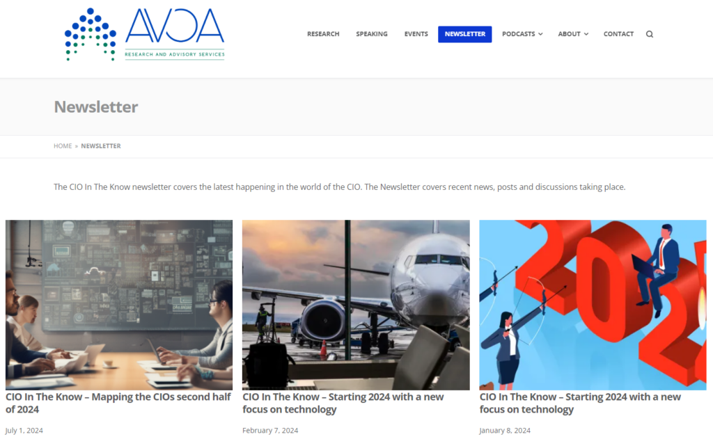 AVOA, a cloud computing newsletter