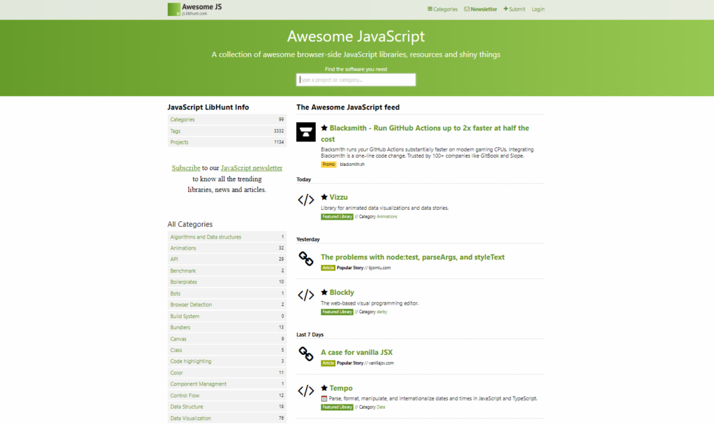 Awesome JavaScript home page