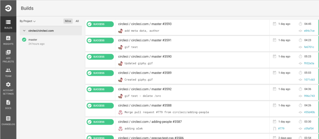 Circle CI gitlab alternative project dashboard