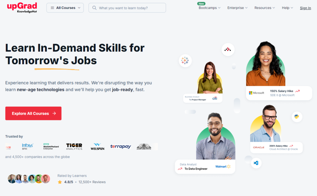 Homepage screenshot for KnowledgeHut newsletters
