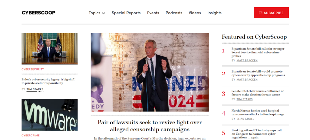 The CyberScoop website