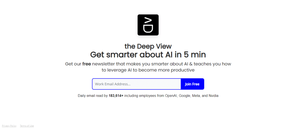 The Deep View, an AI newsletter