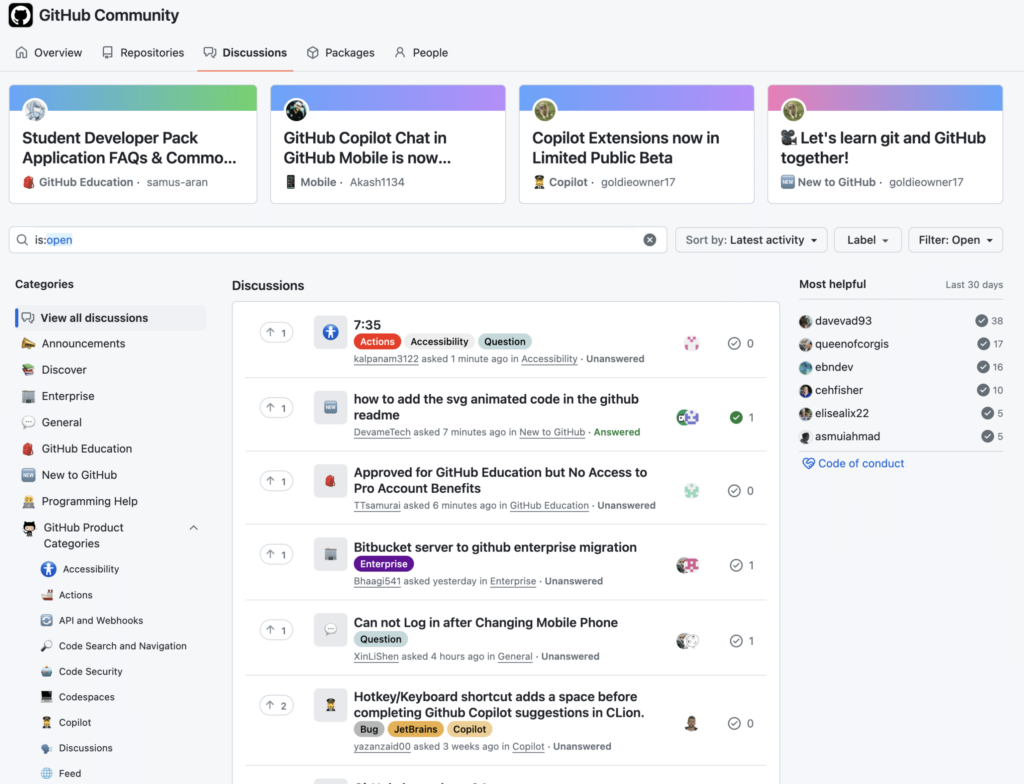GitHub forum