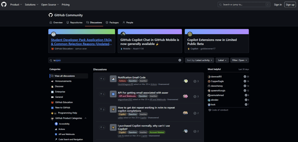 GitHub Community for techs