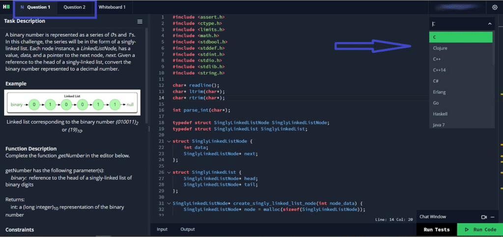 HackerRank Coding sample