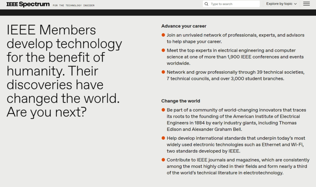 IEEE Spectrum Membership overview