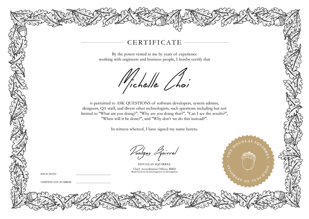 image of certificate