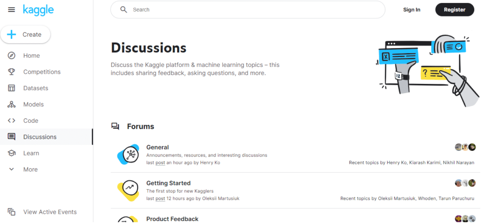 Kaggle community forum