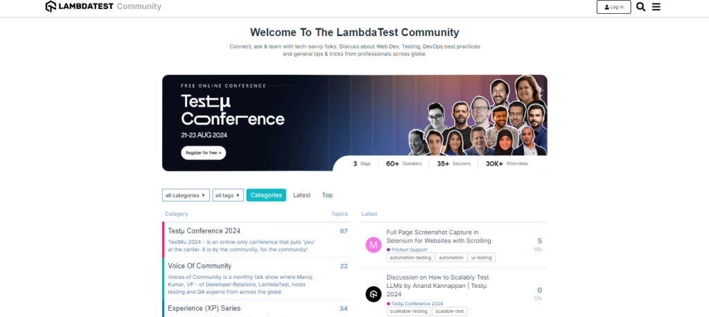 LambdaTest Community forum