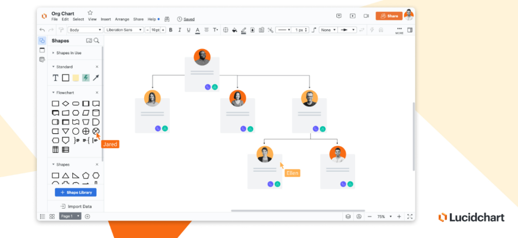 Lucidchart Org chart overview