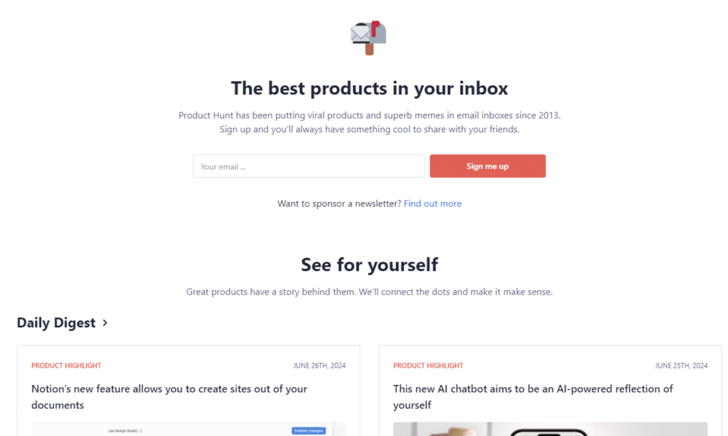 The Product Hunt IT Industry Newsletter