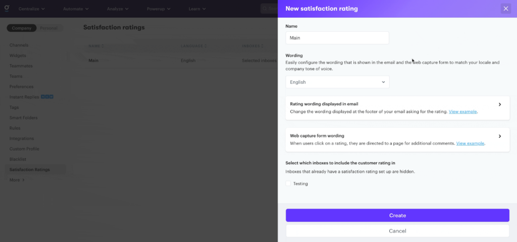 screenshot of groove csat