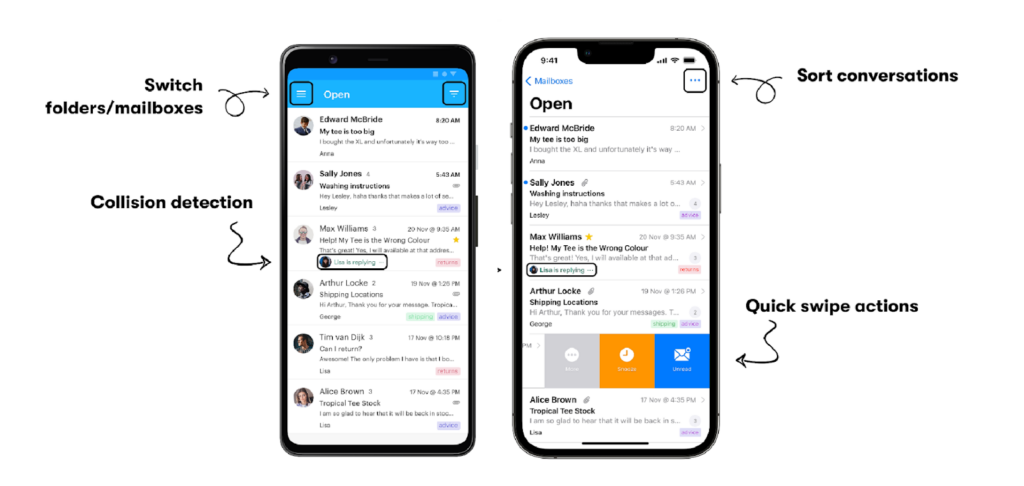 screenshot of groove mobile apps