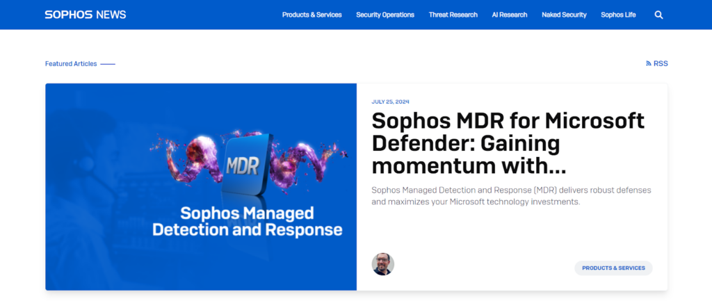 The Sophos News website