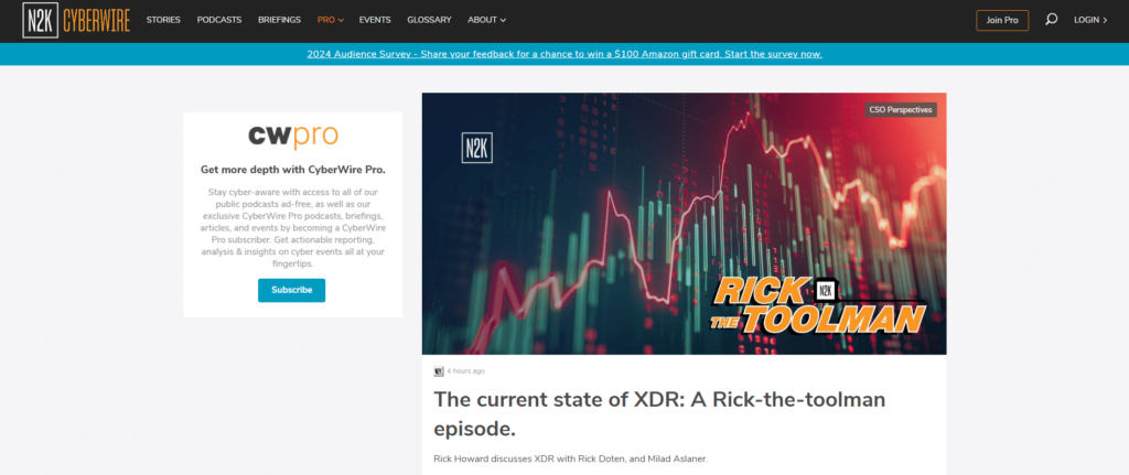 The CyberWire website