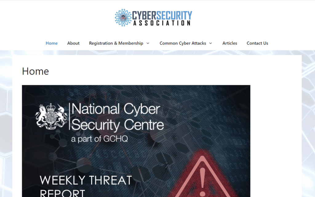 UK Cybersecurity Association website