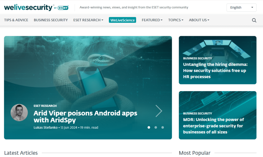 We Live Security landing page